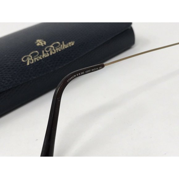 AUTHENTIC BROOKS BROTHERS BB 393 1223T TITANIUM EYEGLASSES SIZE: 50 -18-150 - Picture 9 of 12